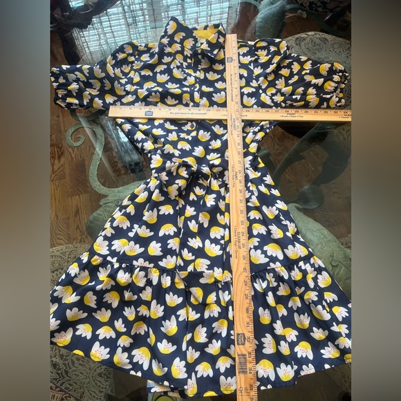 Jade Melody Tam Women Medium Button Up Ruffle Shirt Dress Short Sleeve Waist Tie - Picture 8 of 8